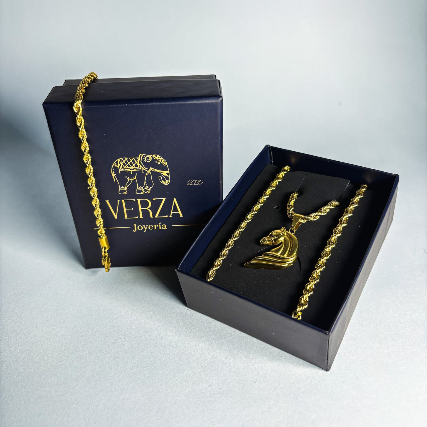 Cadena Lazo + Pulsera + Dije opcional