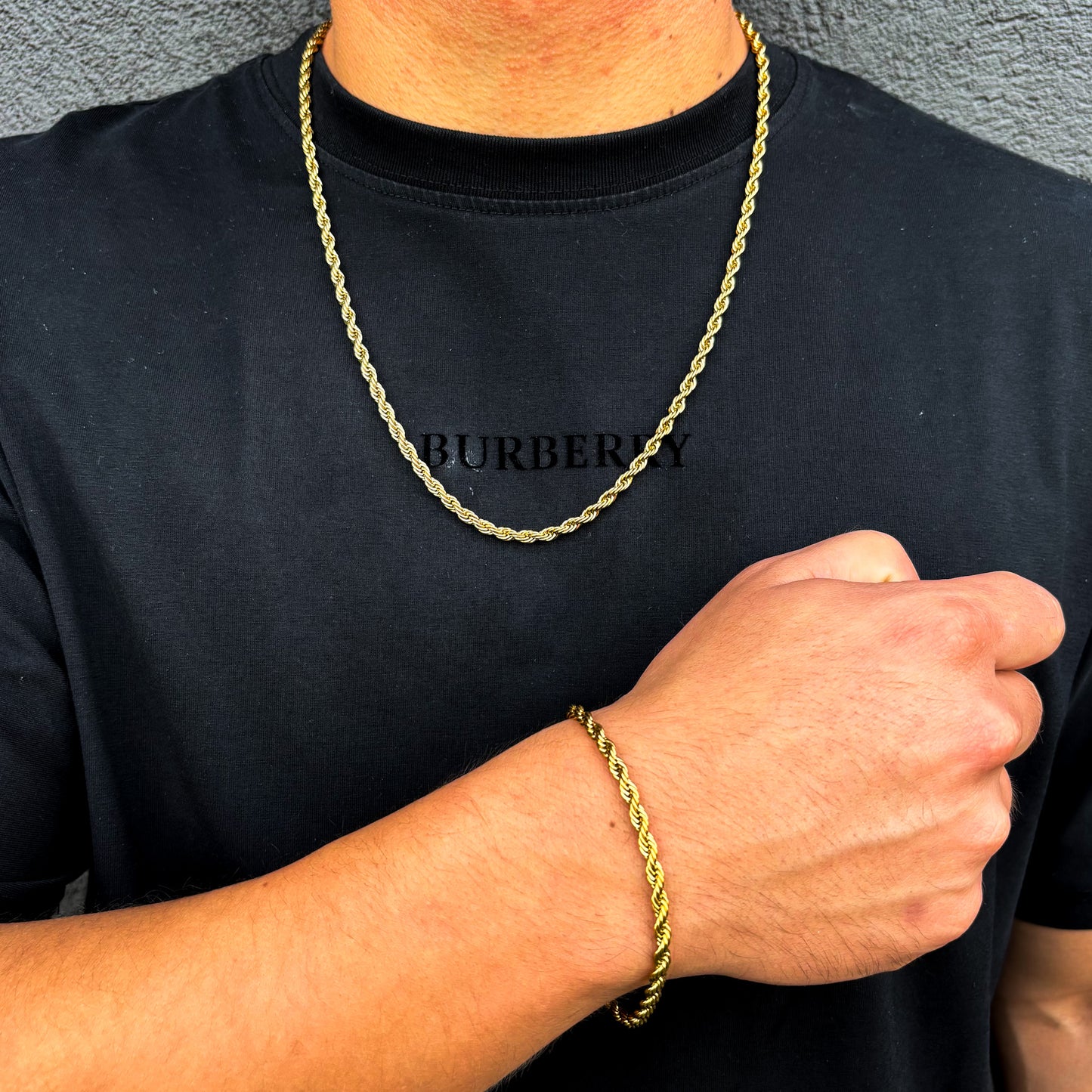Cadena Lazo + Pulsera + Dije opcional