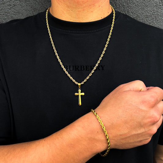 Cadena Lazo + Pulsera + Dije opcional